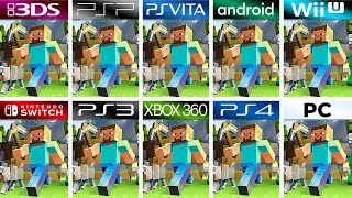 Minecraft 2011 3DS vs PSP vs PS Vita vs Android vs Wii U vs Switch vs PS3 vs XBOX 360 vs PS4 vs PC [upl. by Gievlos]