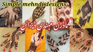 Modern mehndi designs  simple mehndi designs  mehndi designs  mehndi designs for girls newlook [upl. by Helli]