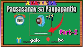 Abakada sa unlispace  Sagutin ang nawawalang Pantig at buuin ang Salita for Kids Part 2 [upl. by Ennaylloh]