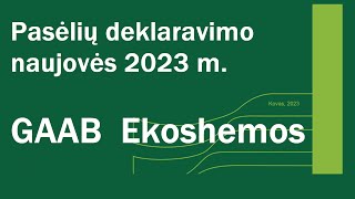 Pasėlių deklaravimas 2023 m Tiesioginių išmokų ūkininkams paramos schemos GAAB reikalavimai [upl. by Eoz888]