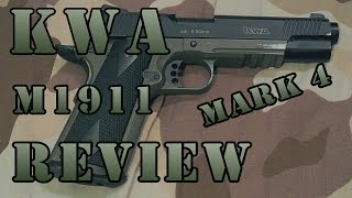 Airsoft Gun Review  KWA M1911 Mark 4 OD Green Version [upl. by Tedi]