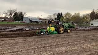 John Deere 1020 and a Rain Flo 2400 mini layer [upl. by Eelaroc741]