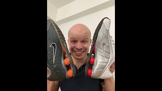 Nike Shox R4 branco com vermelho e Nike Shox R4 Cinza com laranja Tênis anos 2000 na moda até hoje [upl. by Alleda]