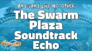 Thorpe Park  The Swarm Plaza Soundtrack Echo [upl. by Ialocin]