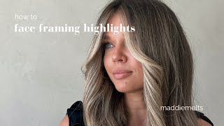 ELEVATE YOUR BALAYAGE Face Framing Highlights in a Stunning LivedIn Style Tutorial [upl. by Odlanor]