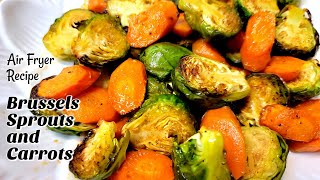 Air fryer Roasted Brussels Sprouts and Carrots [upl. by Am]