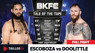 BKFC Light Heavyweight Escoboza vs Doolittle [upl. by Odie]