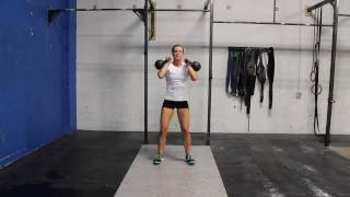 Double Kettlebell Thruster  CrossFit Exercise Guide [upl. by Hugon78]