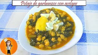 Potaje de garbanzos con acelgas  Receta de Cocina en Familia [upl. by Morentz158]