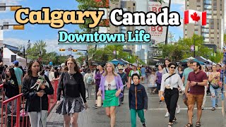 Calgary Downtown Life  Downtown Calgary Alberta Canada Walking tour 2024 Calgary Alberta [upl. by Milstone704]