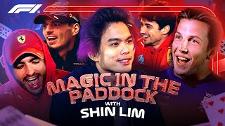 Magician Shin Lim Stuns The Grid With UNREAL Magic in the Paddock [upl. by Esilenna359]