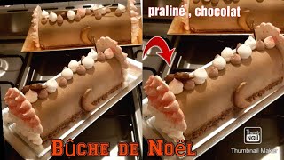 Recette de la bûche pralinénoisette et chocolat au lait 🍫🌰 [upl. by Notecnirp]