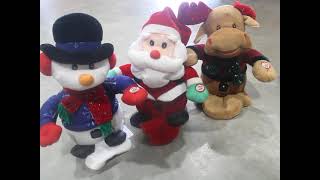 Holiday harmony interactive singing Santa reindeer amp snowman [upl. by Damal]