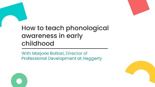 How to teach phonological awareness in early childhood [upl. by Reeher]