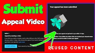 How To Submit Appeal Video  How To Appeal For Reused Content  Reused Content Appeal [upl. by Merrile752]