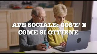 APE SOCIALE cosè e come si ottiene [upl. by Suolkcin715]