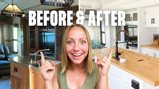 Remodeled RV Tour We renovated a 15K RV to live in FULL TIME [upl. by Kajdan926]