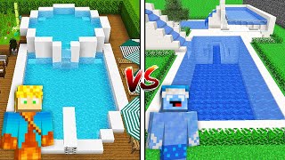 QUEM CONSTRÃ“I A MELHOR PISCINA NO MINECRAFT LOPERS OU GELADINHO [upl. by Sucul]