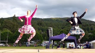 The Highland Fling Scottish traditional dance performed at Kenmore Highland Games July 2019 [upl. by Cohby406]