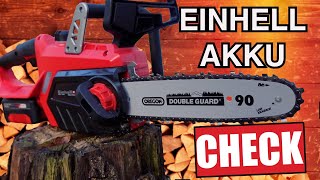 Einhell Akku Kettensäge 18V Akku Test Erfahrung [upl. by Fennell]