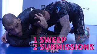 Submission and sweep entries from Half Butterfly Guard [upl. by Aicilana99]