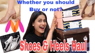 Whether you should buy or not Shoes and Heels Haul  Myntra Footwear Haul  Priyankaa Negi [upl. by Alyahsal119]