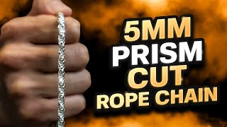 Sparkling Silver 5mm Prism Cut Rope Chain Review [upl. by Binette]