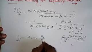 Volumetric Efficiency of Reciprocating Compressor RAC Tutorial 6 [upl. by Notyarb]