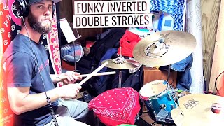 Funky Inverted Double Stroke Roll Drumset Groove Full evolution with popup tips AND cowbell [upl. by Anuait503]