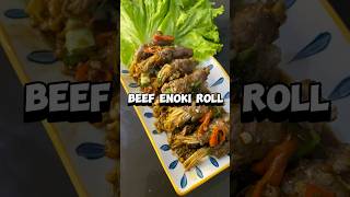 Beef Enoki Roll beef resepdagingsapi enoki jamurenoki beefslice idebekal menusimple beefroll [upl. by Vassaux169]