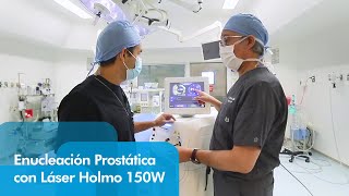 Urología INDISA enucleación prostática con láser Holmium de 150W [upl. by Nnylsia]