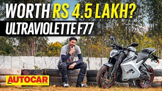 2023 Ultraviolette F77 review  Is it what wed hoped for And is it worth the price Autocar India [upl. by Destinee]