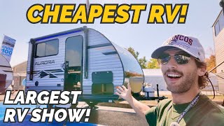 The CHEAPEST RV at America’s LARGEST RV show 2025 Forest River Aurora 13BHX [upl. by Atthia]