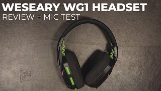 WESEARY WG1 Wireless Gaming Headset 2999  Microphone Test [upl. by Yelruc]