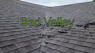 Roof Closed cut valley leaking  Bad nailing [upl. by Akamaozu339]