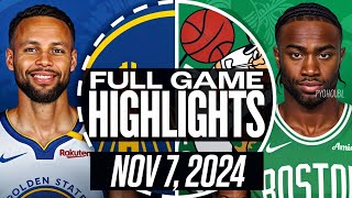 WARRIORS vs CELTICS FULL GAME HIGHLIGHTS NOVEMBER 7 2024 NBA FULL GAME HIGHLIGHTS TODAY 2K25 [upl. by Powe731]