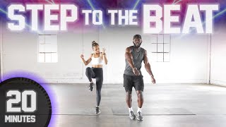 20 Minute Step to The Beat HIIT Workout NO EQUIPMENT [upl. by Leicam]