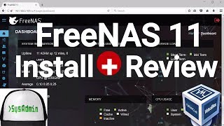 FreeNAS 11 Storage Installation  Configuration  Overview on Oracle VirtualBox 2017 [upl. by Teddie]