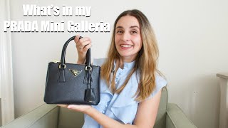 Whats In My PRADA Mini Galleria  Luxury Bag Haul [upl. by Gisela58]