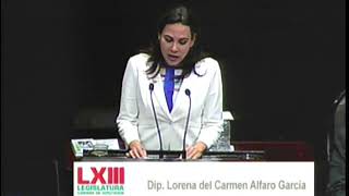 Dip Lorena Alfaro PAN  Ley General en materia de Desaparición Forzada de Personas [upl. by Toffey]