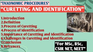 Curetting and identification  Taxonomic Procedures [upl. by Schurman]