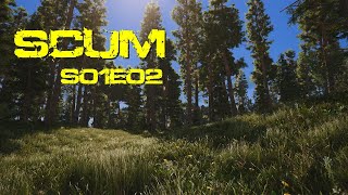 SCUM 095 MP S01E02 1 Life Challenge Server Brutal Settings  No money No nothing [upl. by Katya]