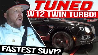 We TUNED the W12 Twin Turbo Bentley Bentayga Its Scary Fast 060mph Test Drive amp Dyno Revealed [upl. by Nwadal]