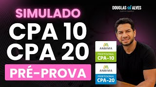 Simulado CPA 10 e CPA 20  Préprova ANBIMA CPA 10 CPA 20 E CEA [upl. by Ariak]