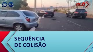 Motorista reduz velocidade para ver acidente e causa outro acidente  Alô 190 [upl. by Anhsirk]