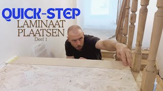 21 Quickstep laminaat DEEL 1 amp flagstone pad  🏡🛠️ Vakantiehuis renoveren [upl. by Tawney]