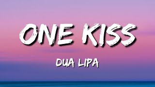 One kiss Dua Lipa Lyrics One kiss is all it takes Fallin in love with me [upl. by Enymzaj174]