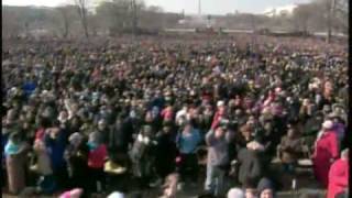 Massive Crowds Welcome New US President [upl. by Inatirb]