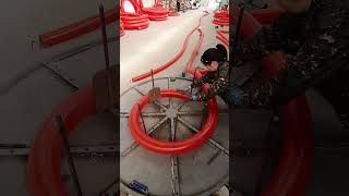 Coiling process of the steel wire hose [upl. by Dyrraj]