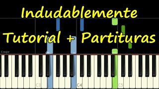 INDUDABLEMENTE  Piano Tutorial Rescate Cover Facil  Partitura PDF Sheet Music Easy Midi [upl. by Ynaiffit]